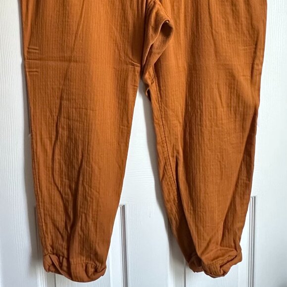 Old Navy Women's XL Burnt Ginger Pull On Safari Pants w Drawstring 100% Cotton - Picture 3 of 6